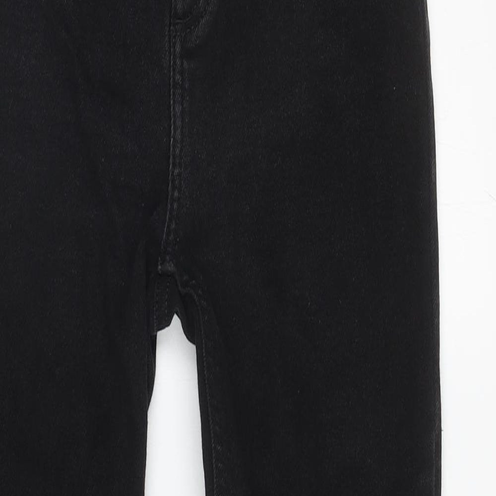 New Look Womens Black Cotton Skinny Jeans Size 10 L27.5 in Regular Zip