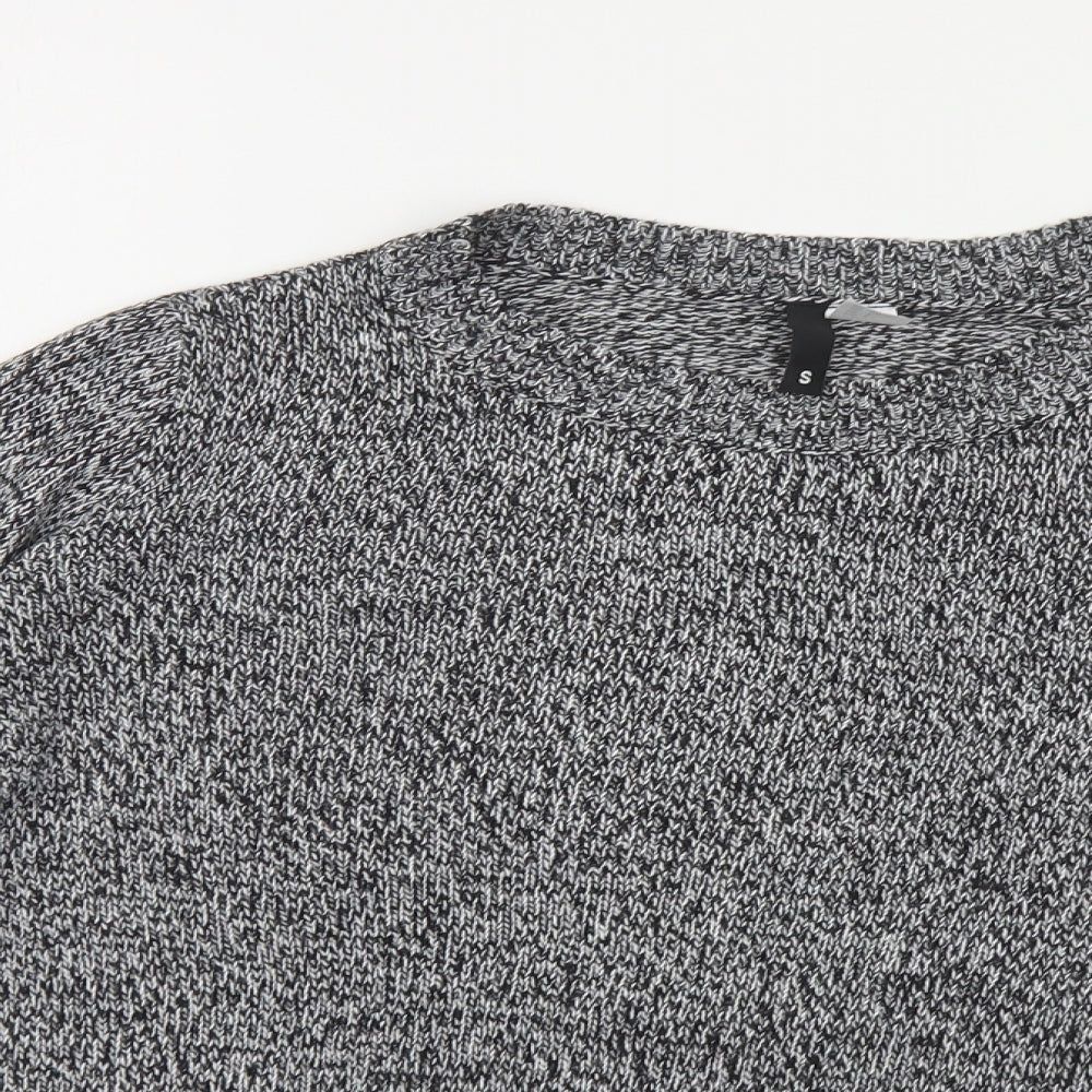 H&M Womens Grey Round Neck Acrylic Pullover Jumper Size S