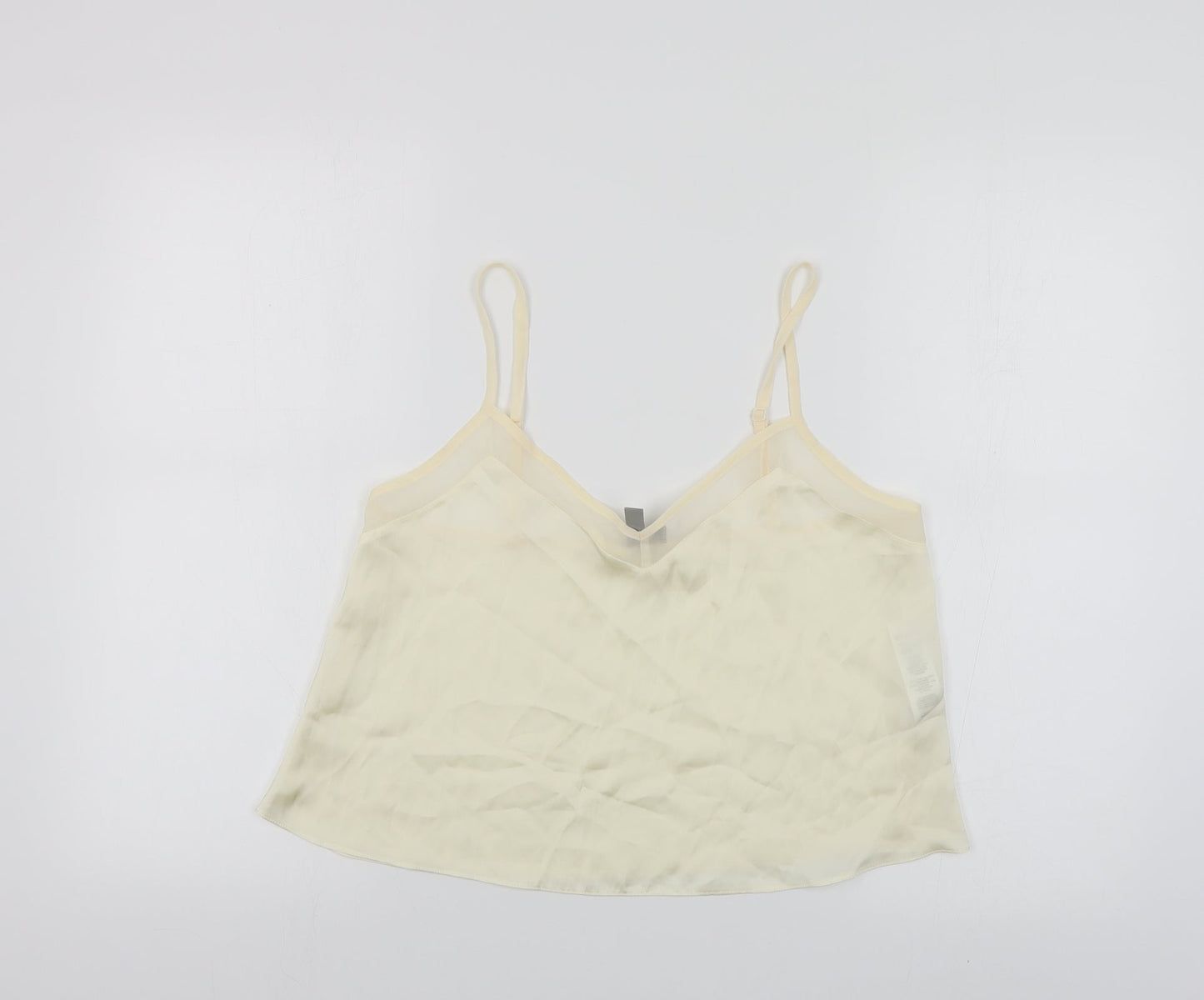 ASOS Womens Beige Polyester Camisole Blouse Size S V-Neck