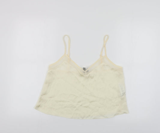 ASOS Womens Beige Polyester Camisole Blouse Size S V-Neck