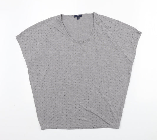 Gap Womens Green Viscose Basic T-Shirt Size S Scoop Neck