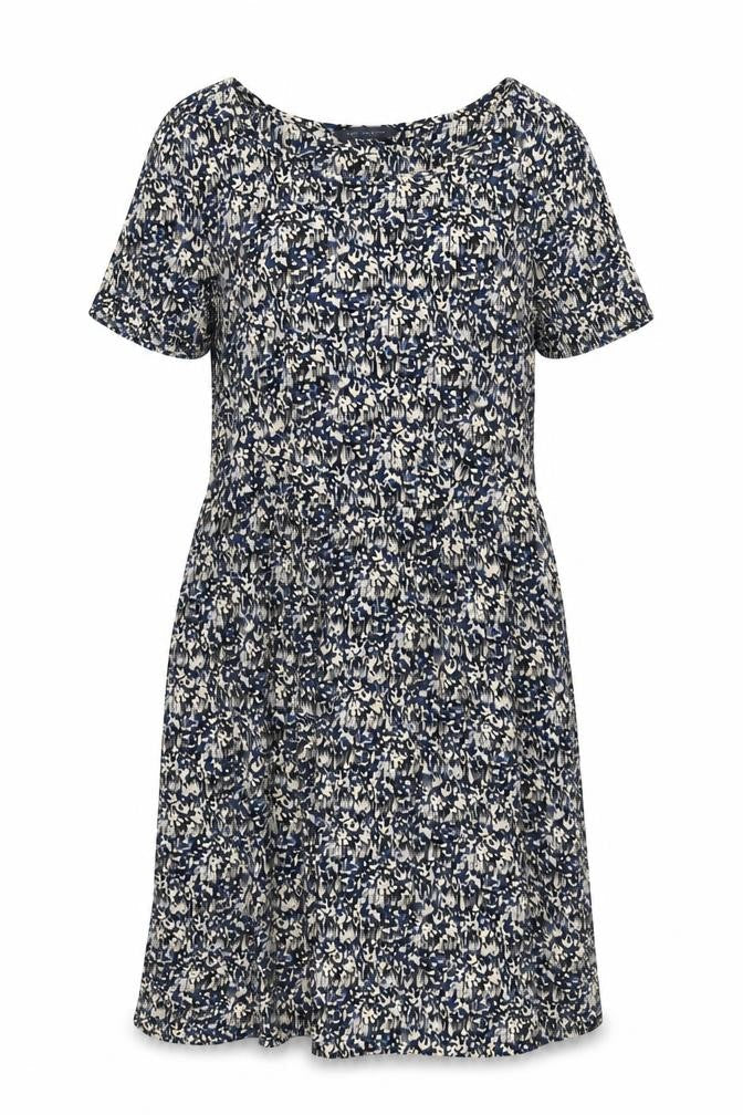 Marks and Spencer Womens Multicoloured Geometric Viscose Mini Size 8 Boat Neck Zip