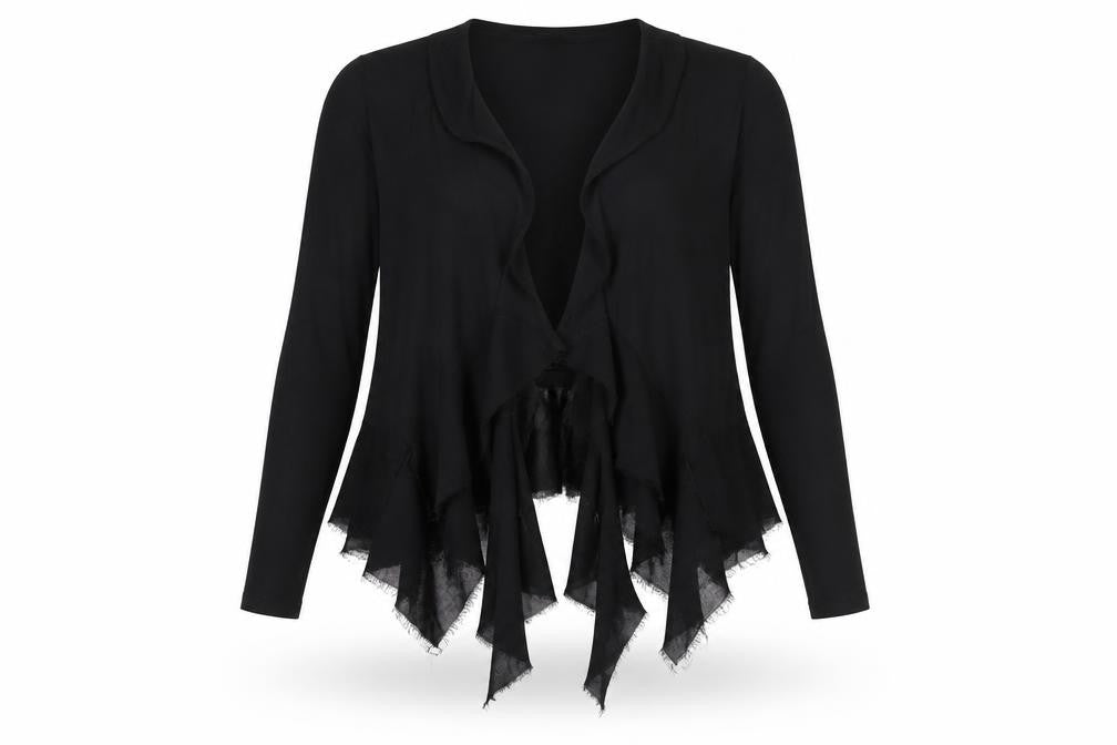 Topshop Womens Black V-Neck Viscose Cardigan Jumper Size 12