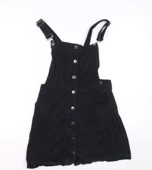 Divided Womens Blue 100% Cotton Dungaree One-Piece Size 6 L14 in Button