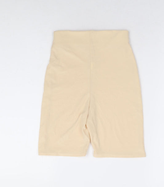 Missy Empire Womens Beige Polyester Sweat Shorts Size 4 L7 in Regular - Cycle Short