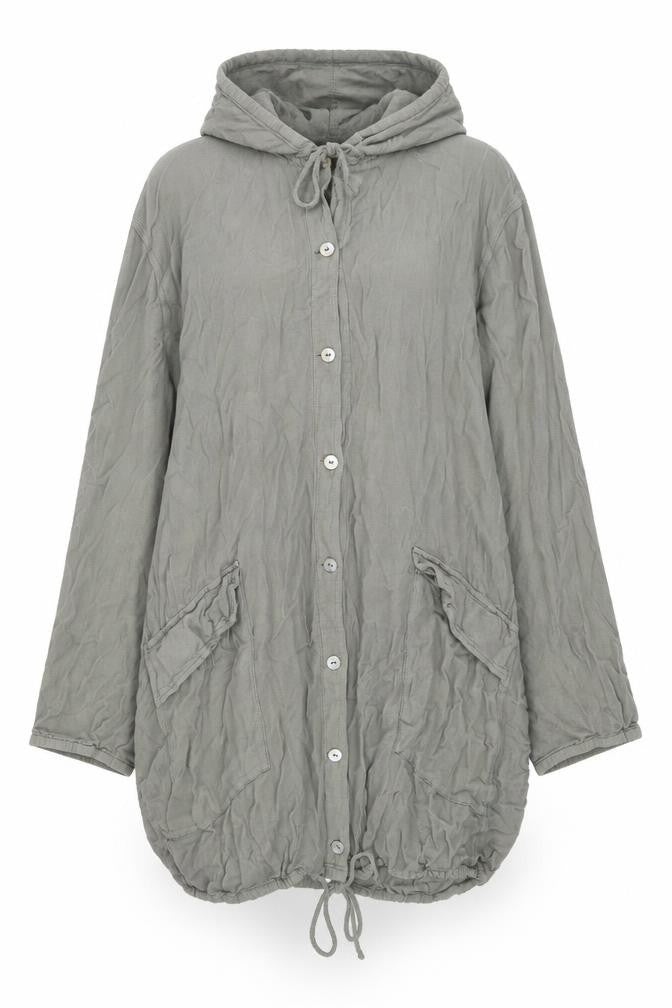Marks and Spencer Womens Green Viscose Pullover Hoodie Size 10 Button - Elastic Hem