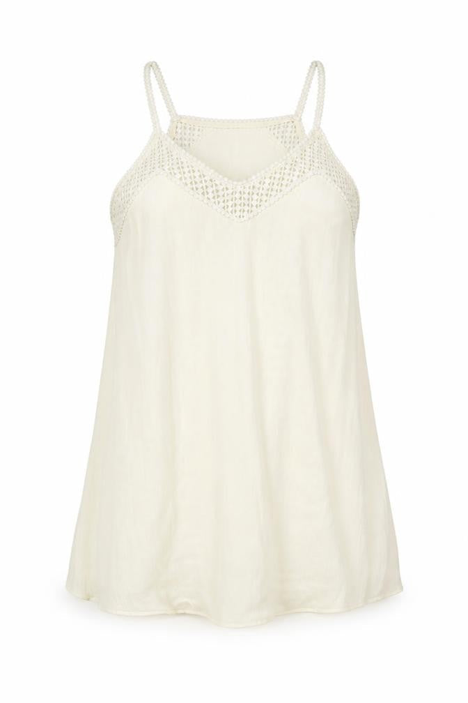 H&M Womens Ivory Polyester Shift Size 12 V-Neck Pullover
