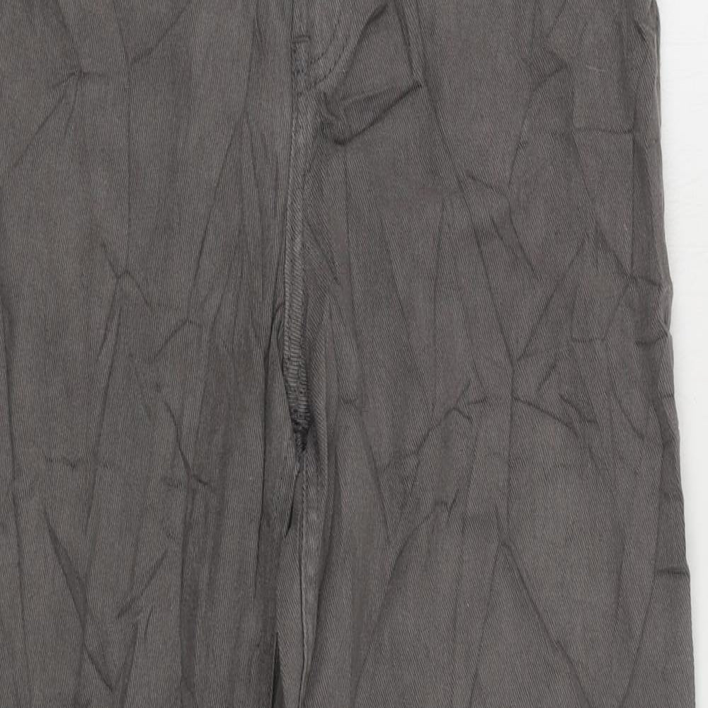 Divided by H&M Womens Grey Cotton Straight Jeans Size 8 L28 in Regular Zip