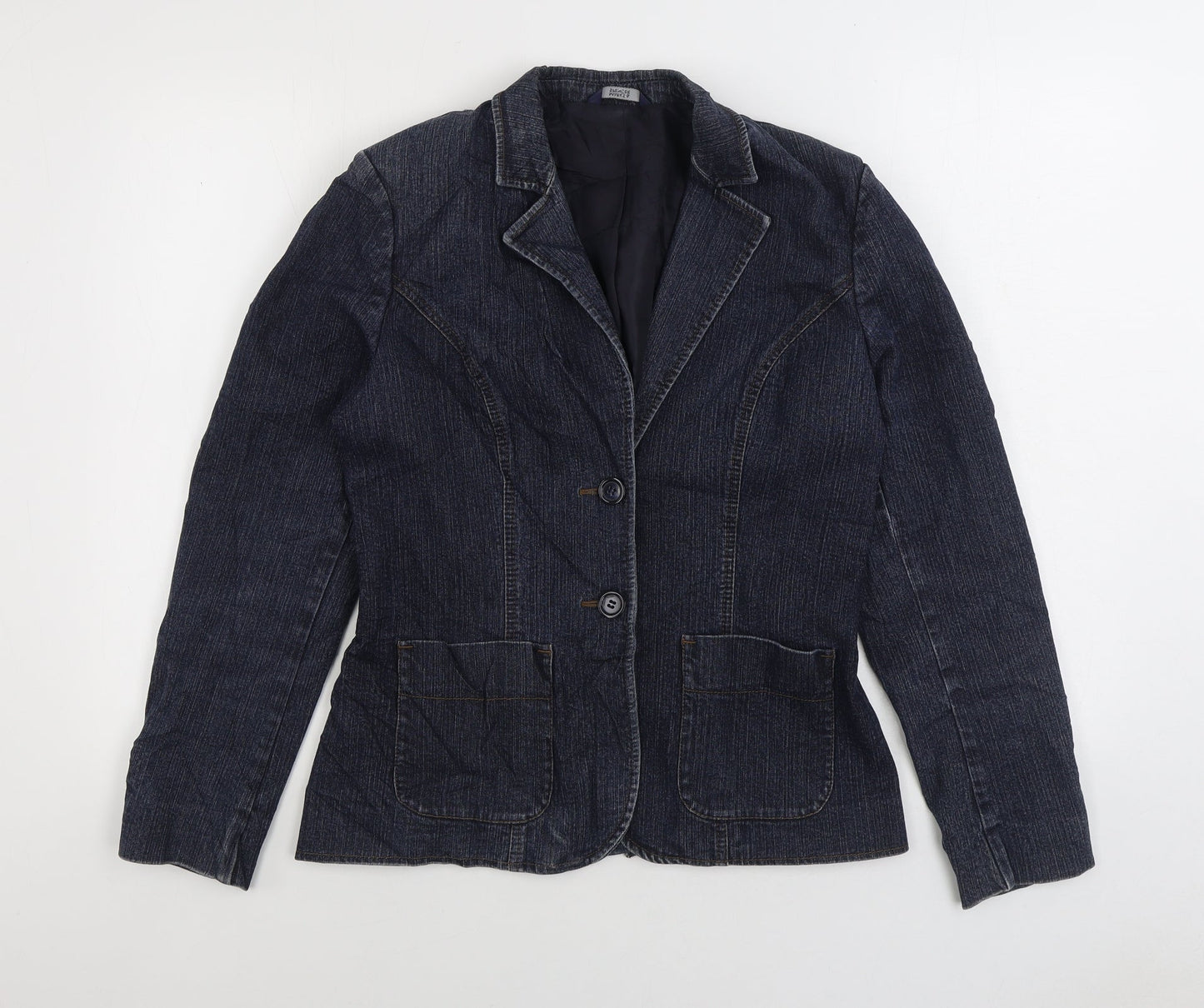 Marks and Spencer Womens Blue Jacket Size S Button
