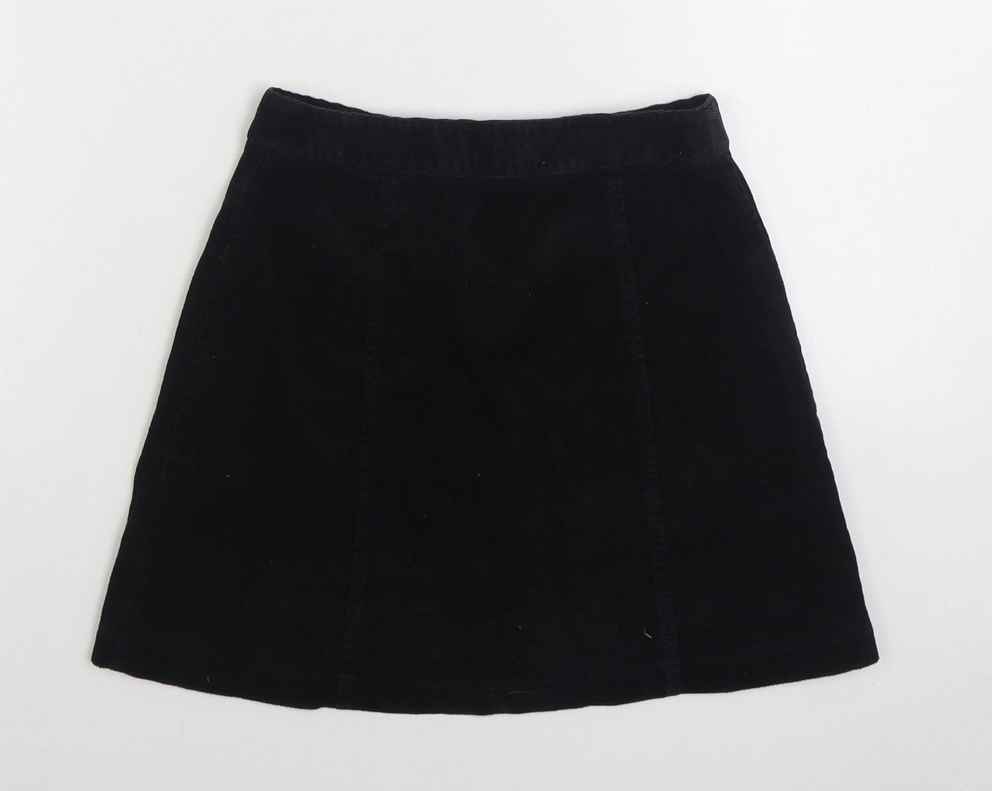 Cooperative Womens Black Cotton A-Line Skirt Size XS Button
