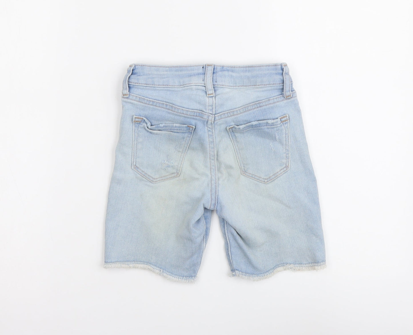 Gap Boys Blue Geometric Cotton Bermuda Shorts Size 4-5 Years Regular Zip