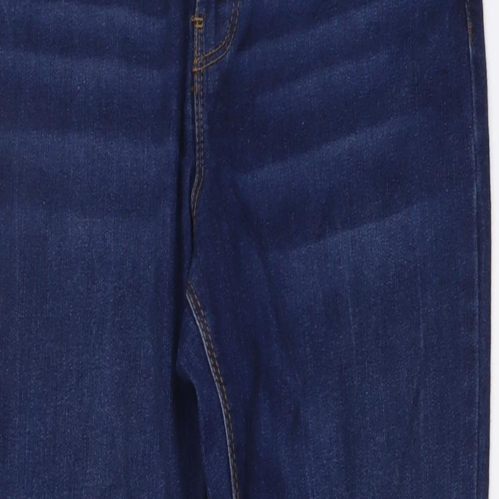 Denim & Co. Womens Blue Cotton Skinny Jeans Size 12 L27 in Regular Button