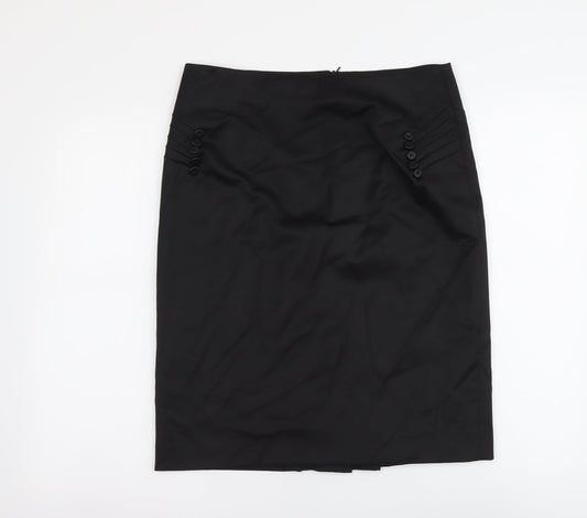 Principles Womens Black Polyester A-Line Set Size 14 Zip