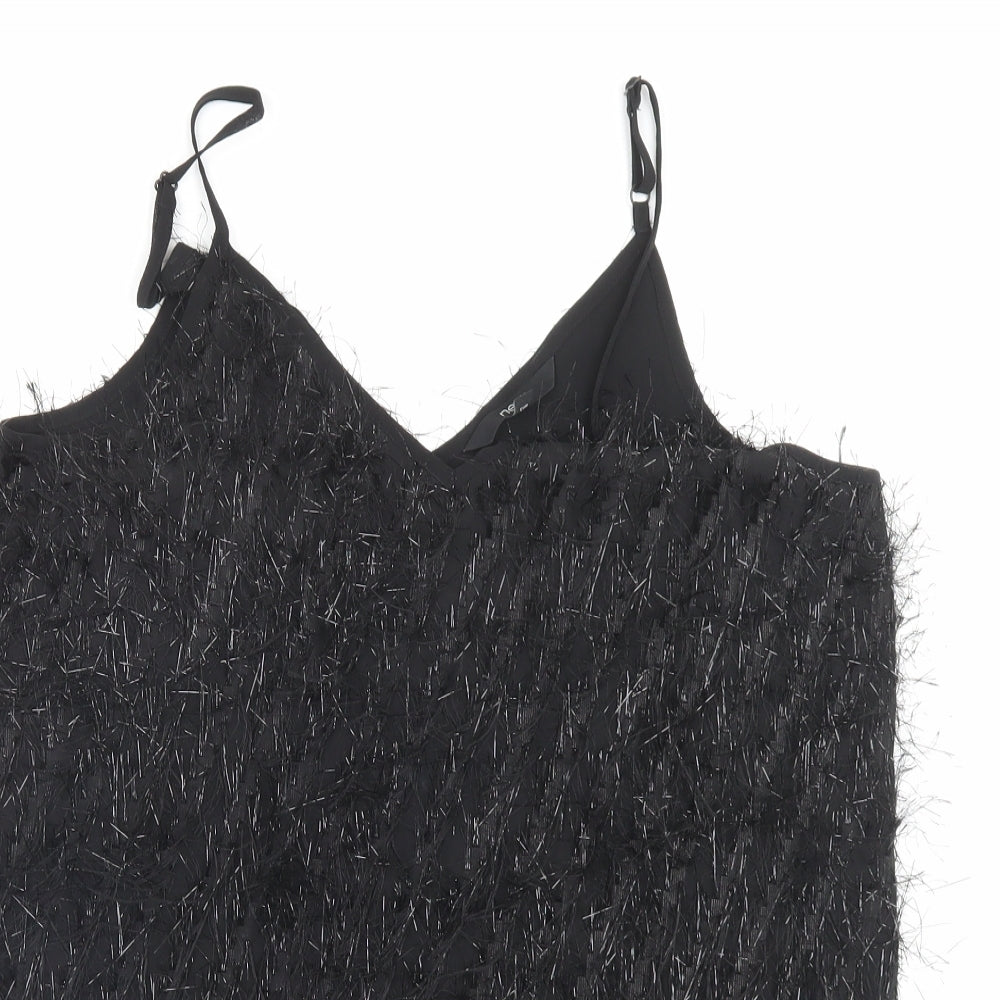 NEXT Womens Black Polyester Camisole Tank Size 12 V-Neck