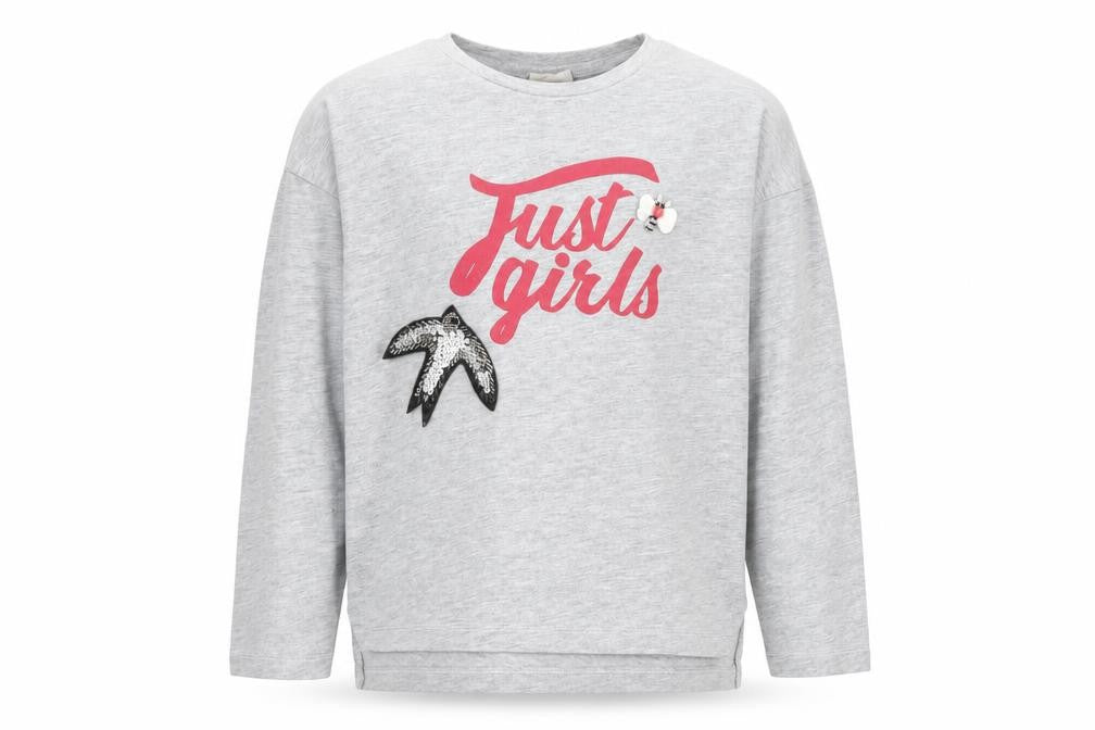 Zara Girls Grey Polyester Basic Casual Size 8 Years Crew Neck Pullover - Just Girls