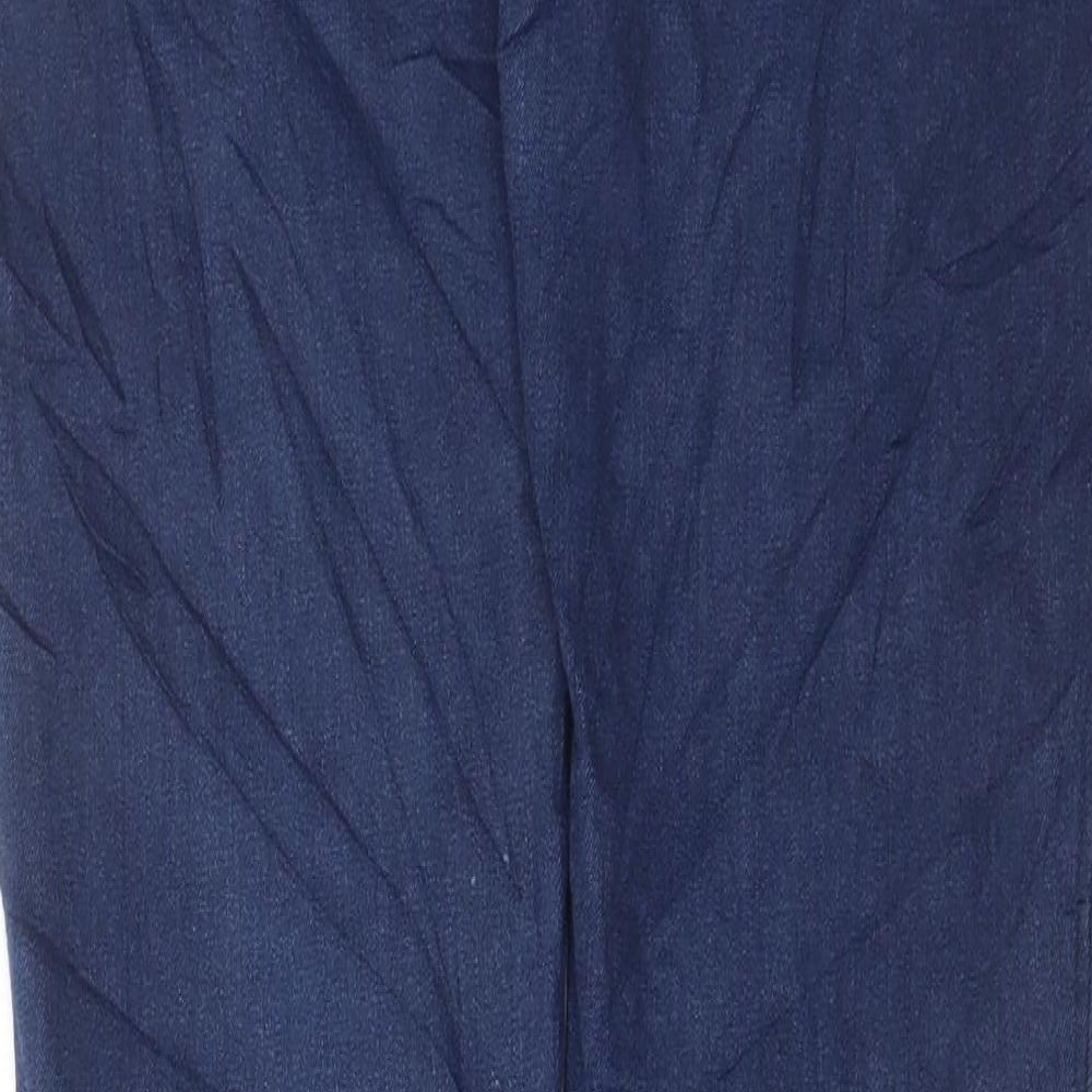 Marks and Spencer Womens Blue Cotton Skinny Jeans Size 10 L30 in Regular Button
