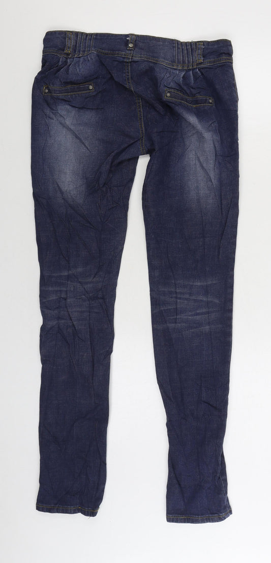 Monday Womens Blue Cotton Skinny Jeans Size 10 L30 in Regular Zip