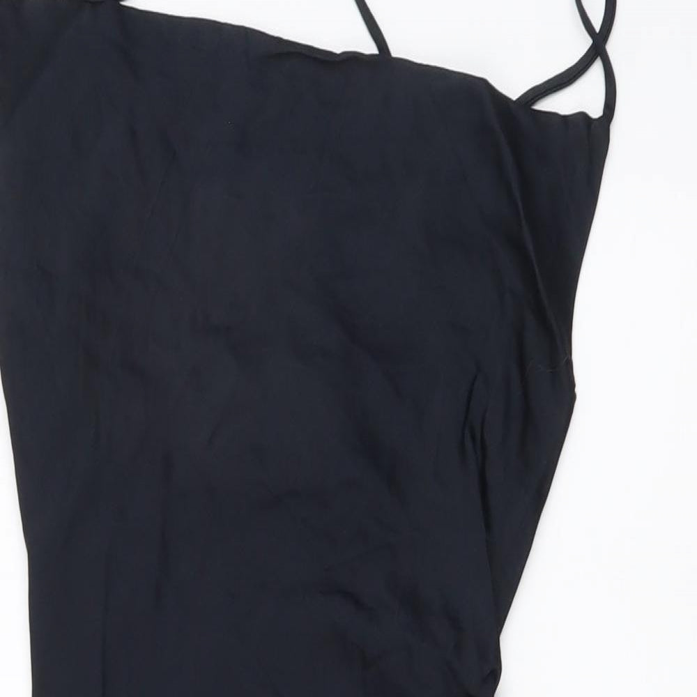 Zara Womens Black Polyester Mini Size XS Sweetheart Pullover