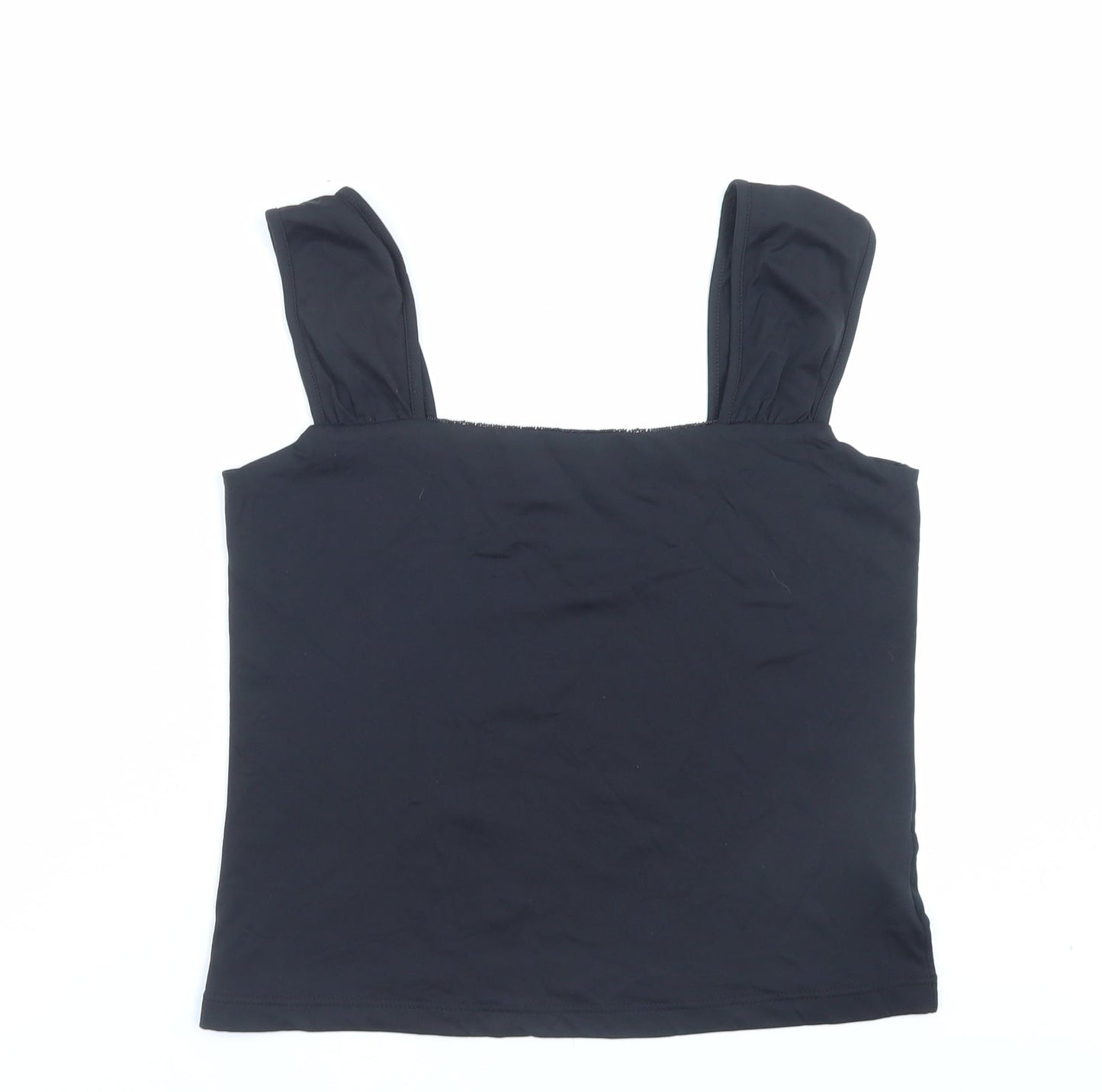 Mamut Womens Black Polyester Cropped Tank Size 12 Square Neck