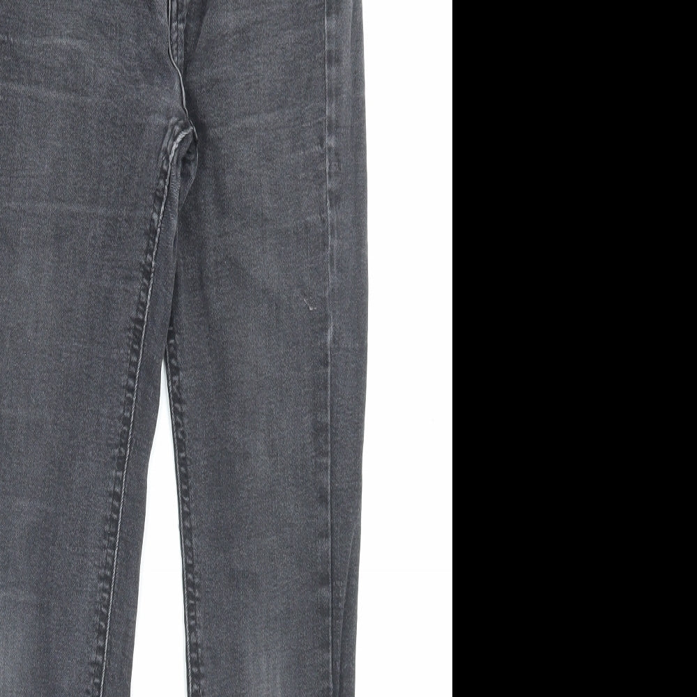 Pull&Bear Womens Black Cotton Skinny Jeans Size 8 L26 in Regular Button