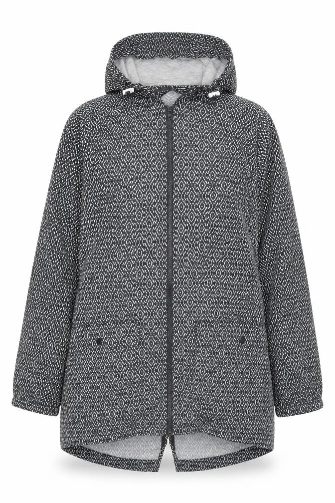 Marks & Spencer Womens Black Geometric Jacket Size L Zip
