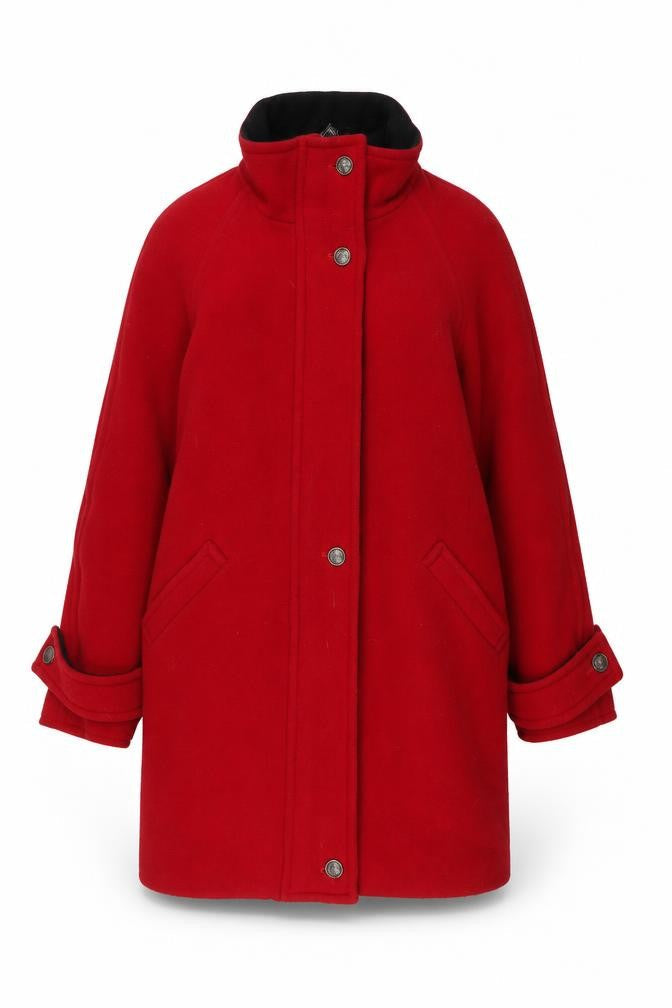 Peter James Womens Purple Overcoat Coat Size S Zip