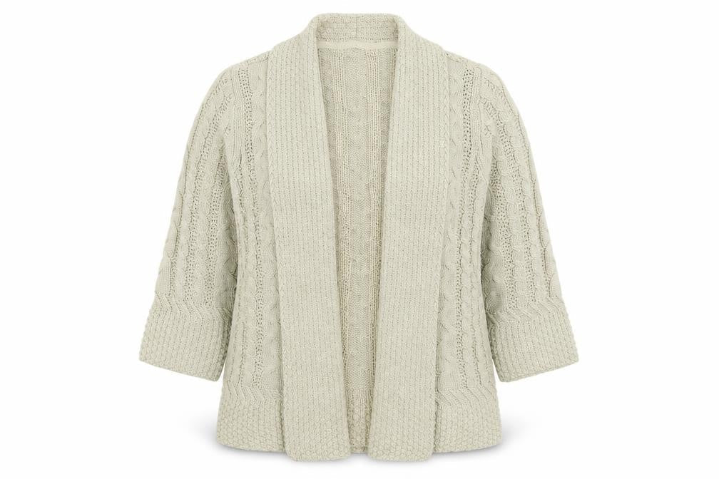 Maine Womens Beige V-Neck Acrylic Cardigan Jumper Size 14