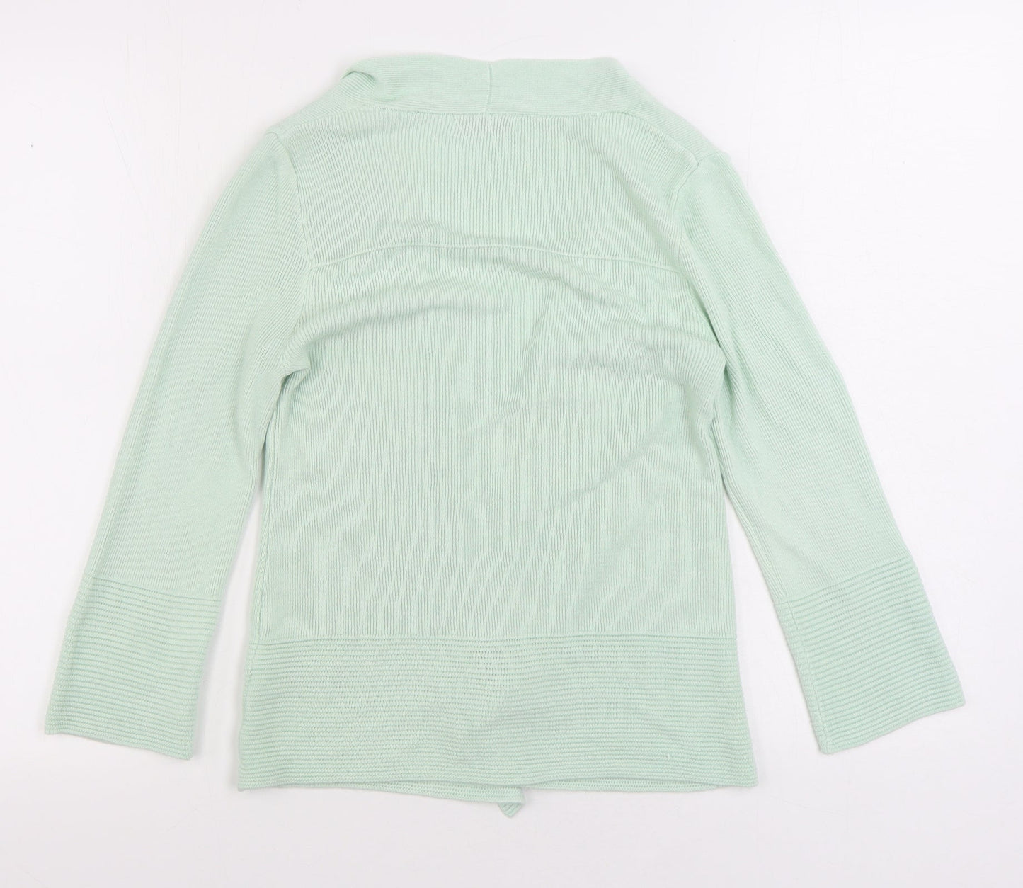 Marks and Spencer Womens Green V-Neck Acrylic Cardigan Jumper Size 8