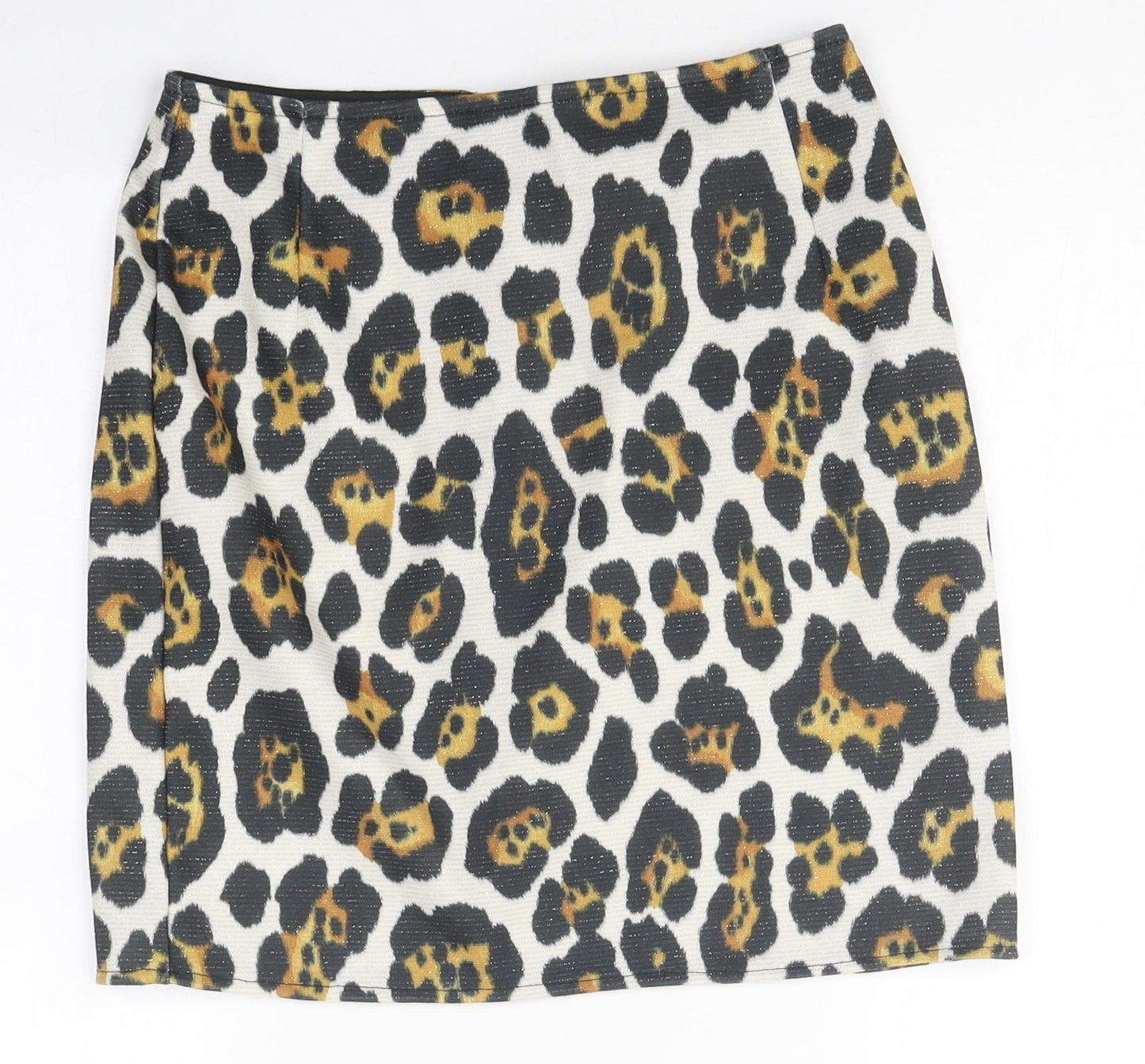 Hardy Puglia Womens Multicoloured Animal Print Polyester A-Line Skirt Size 6 Zip