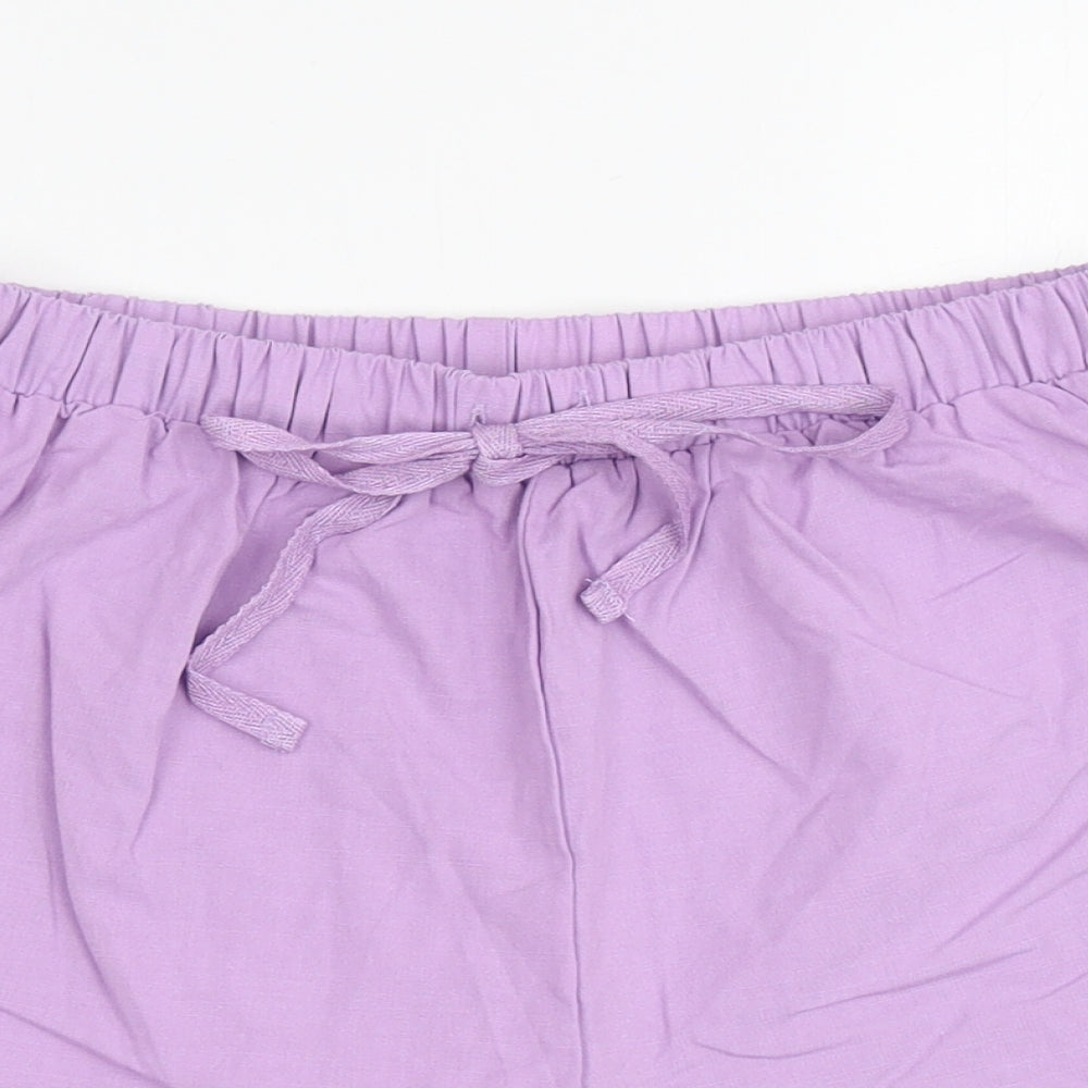 SheIn Womens Purple Polyester Sweat Shorts Size S L3 in Regular Drawstring