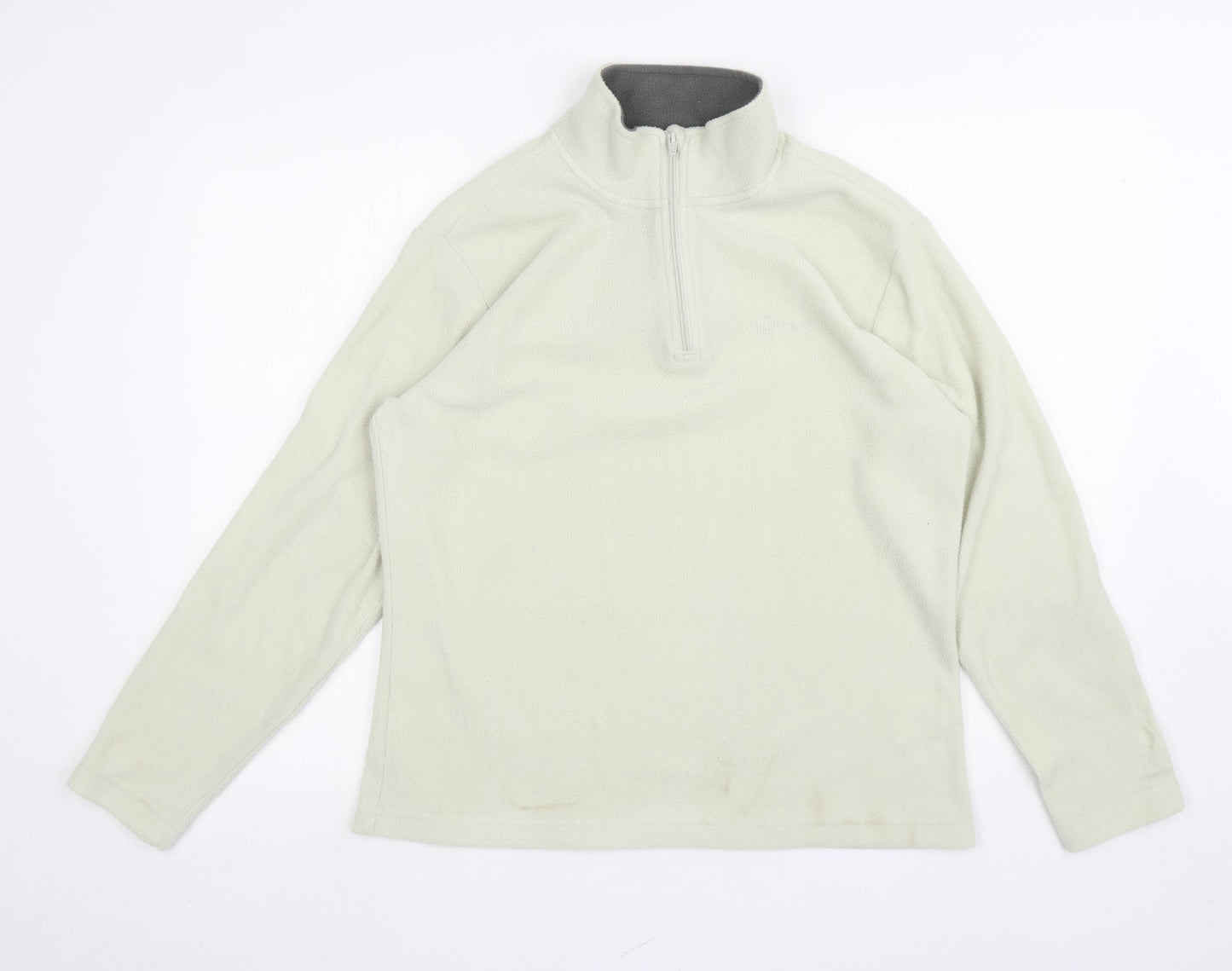 Hi Gear Womens Ivory Mock Neck Polyester Henley Jumper Size 14