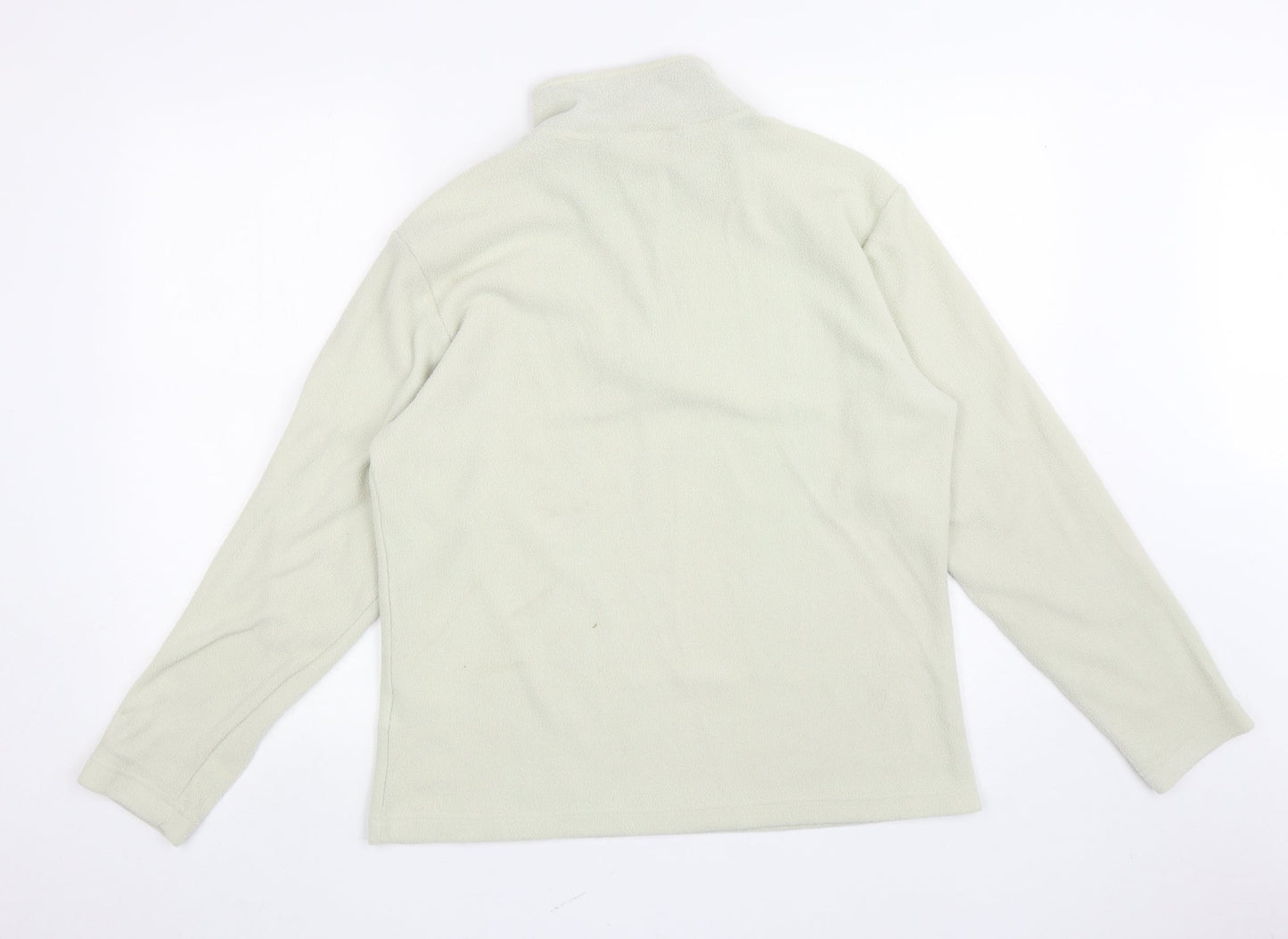 Hi Gear Womens Ivory Mock Neck Polyester Henley Jumper Size 14