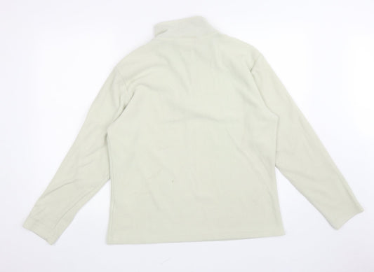 Hi Gear Womens Ivory Mock Neck Polyester Henley Jumper Size 14