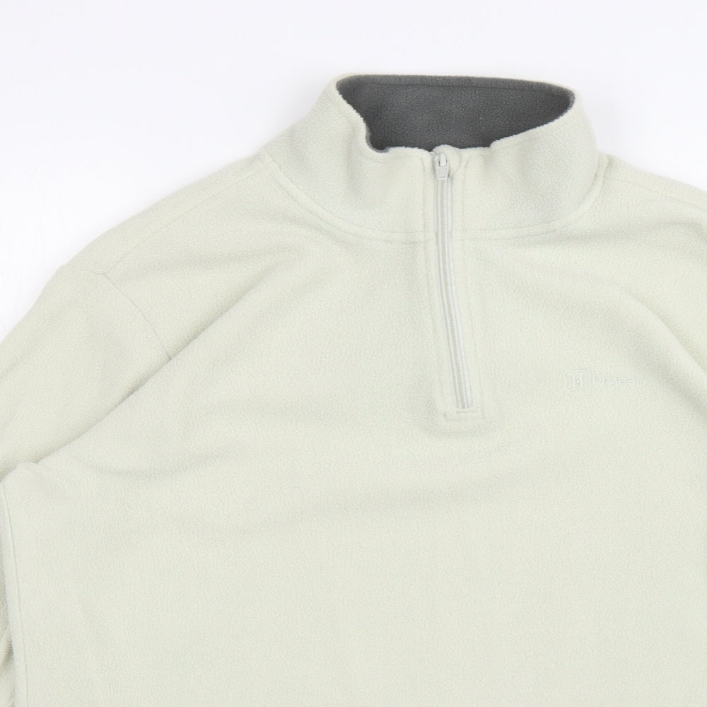 Hi Gear Womens Ivory Mock Neck Polyester Henley Jumper Size 14
