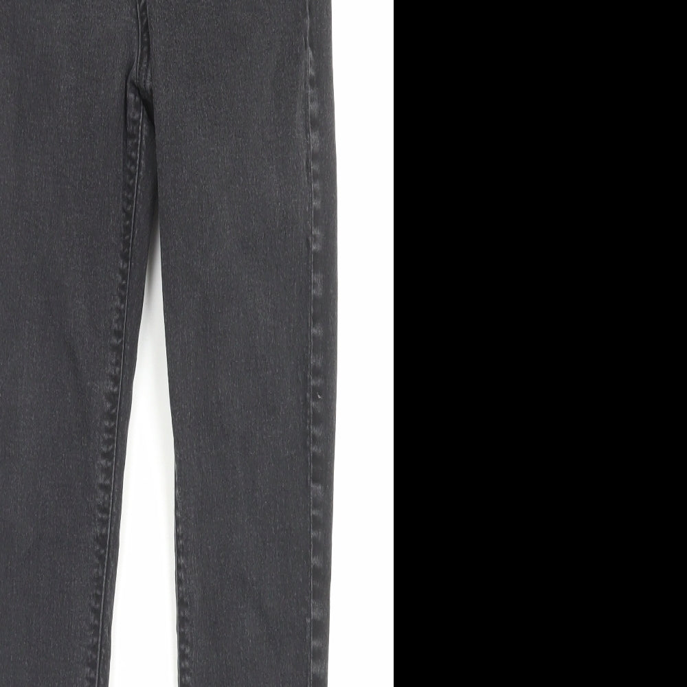 Marks and Spencer Womens Black Cotton Skinny Jeans Size 10 L27 in Regular Button