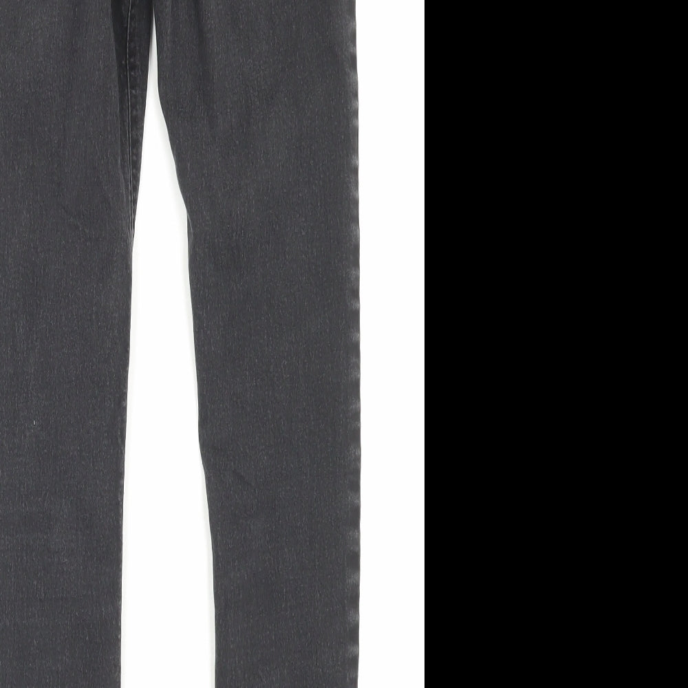 Marks and Spencer Womens Black Cotton Skinny Jeans Size 10 L27 in Regular Button