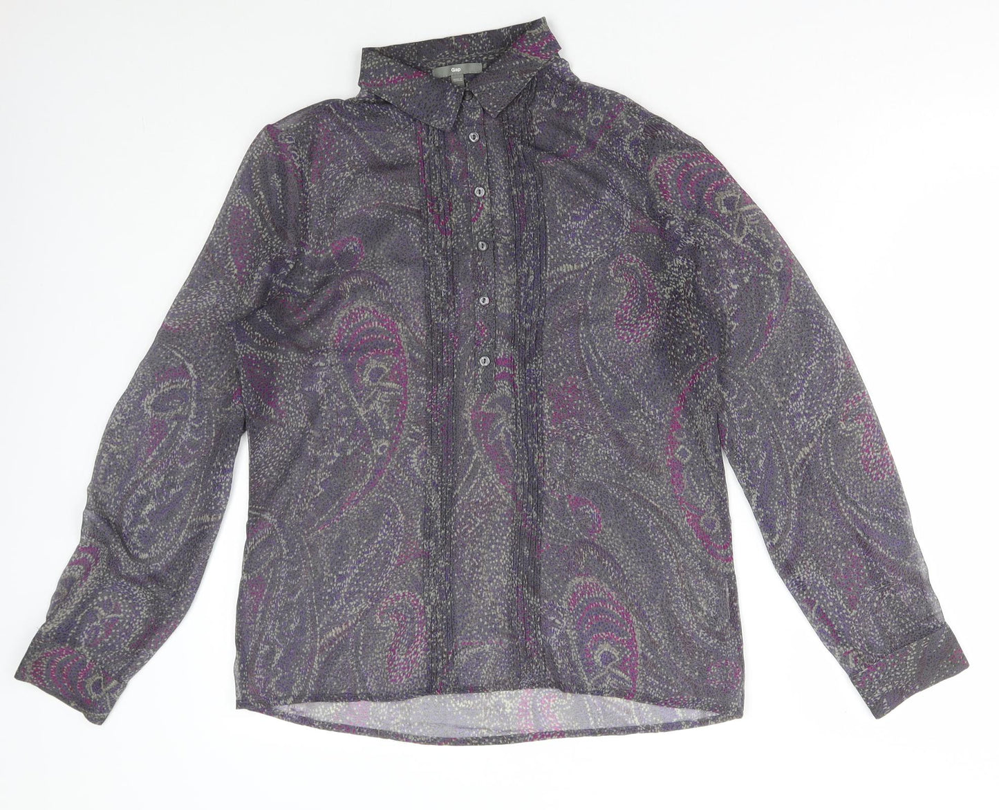 Gap Womens Multicoloured Paisley Polyester Basic Blouse Size S Collared