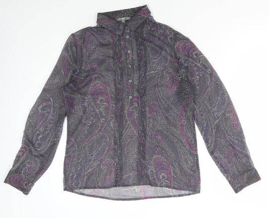 Gap Womens Multicoloured Paisley Polyester Basic Blouse Size S Collared
