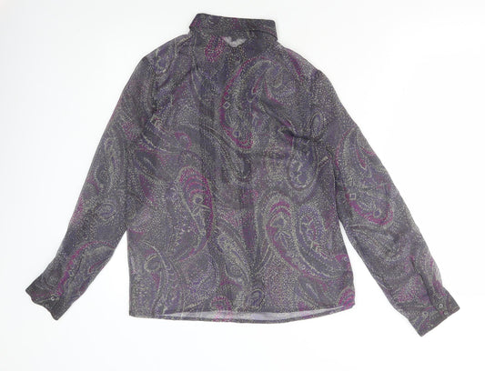Gap Womens Multicoloured Paisley Polyester Basic Blouse Size S Collared