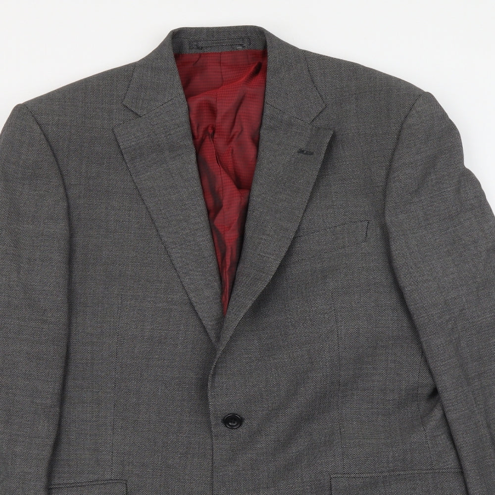 Marks and Spencer Mens Grey Wool Jacket Suit Jacket Size L