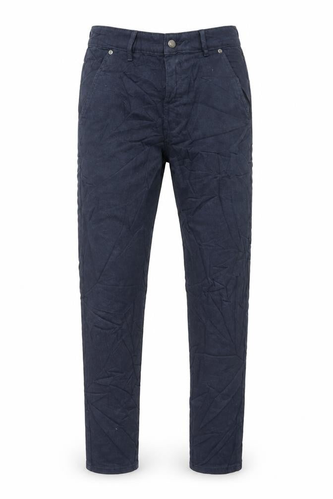 Marks and Spencer Mens Blue Cotton Tapered Jeans Size 30 in L31 in Regular Button