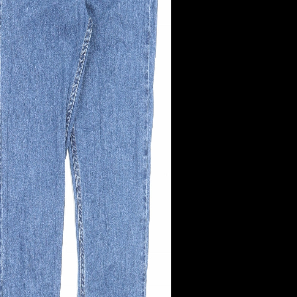 H&M Womens Blue Cotton Skinny Jeans Size 26 in L28 in Regular Button