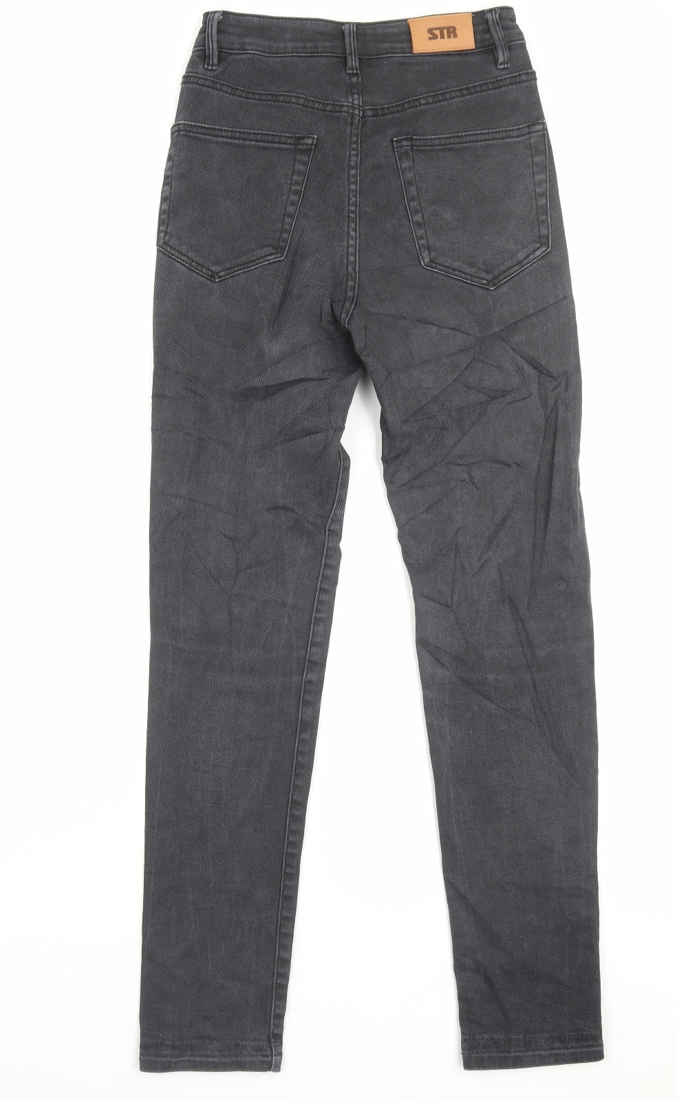 STR Womens Black Cotton Skinny Jeans Size 6 L28 in Regular Button