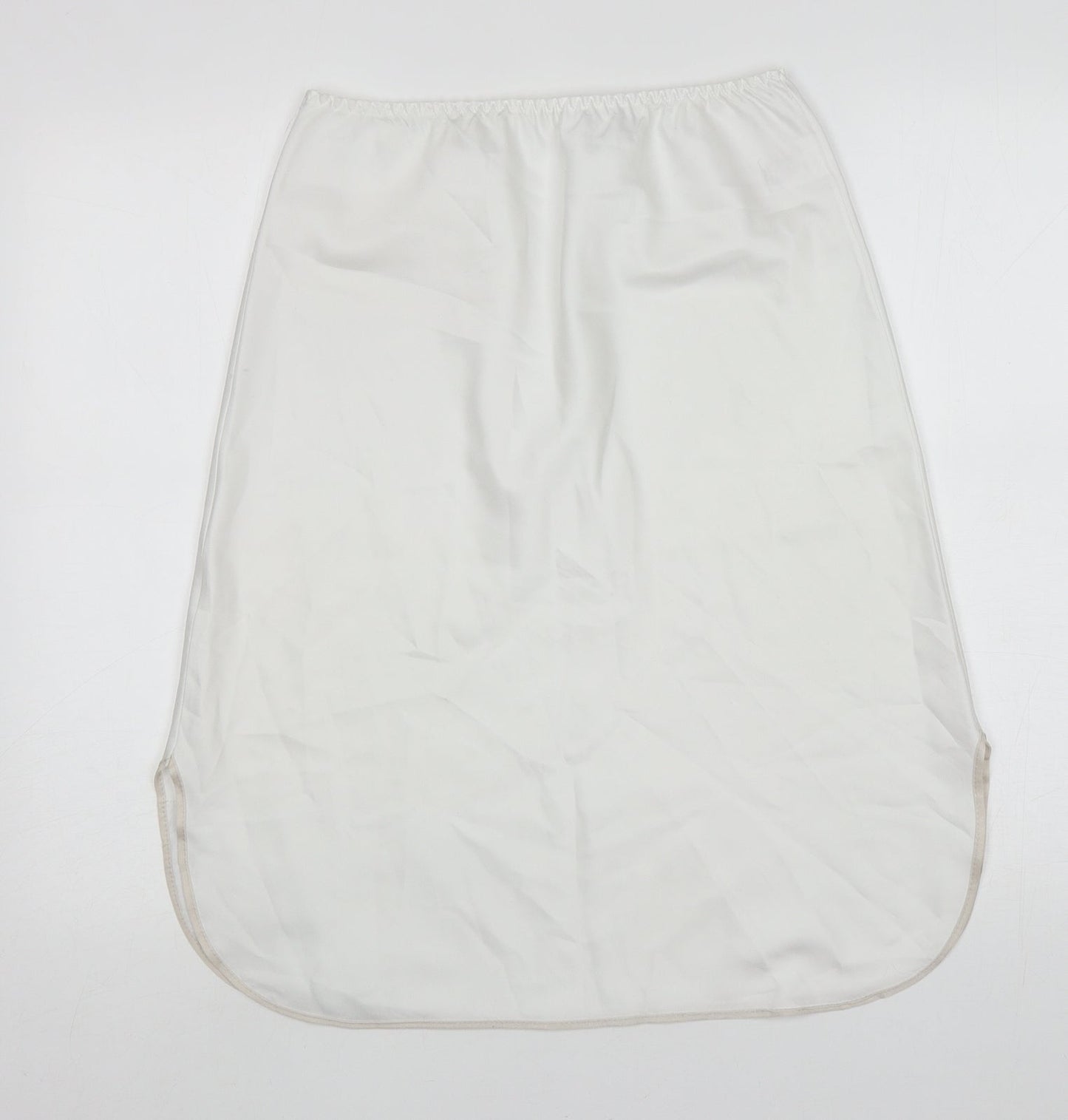 St Michael Womens White Floral Polyester Pettiskirt Skirt Size 10