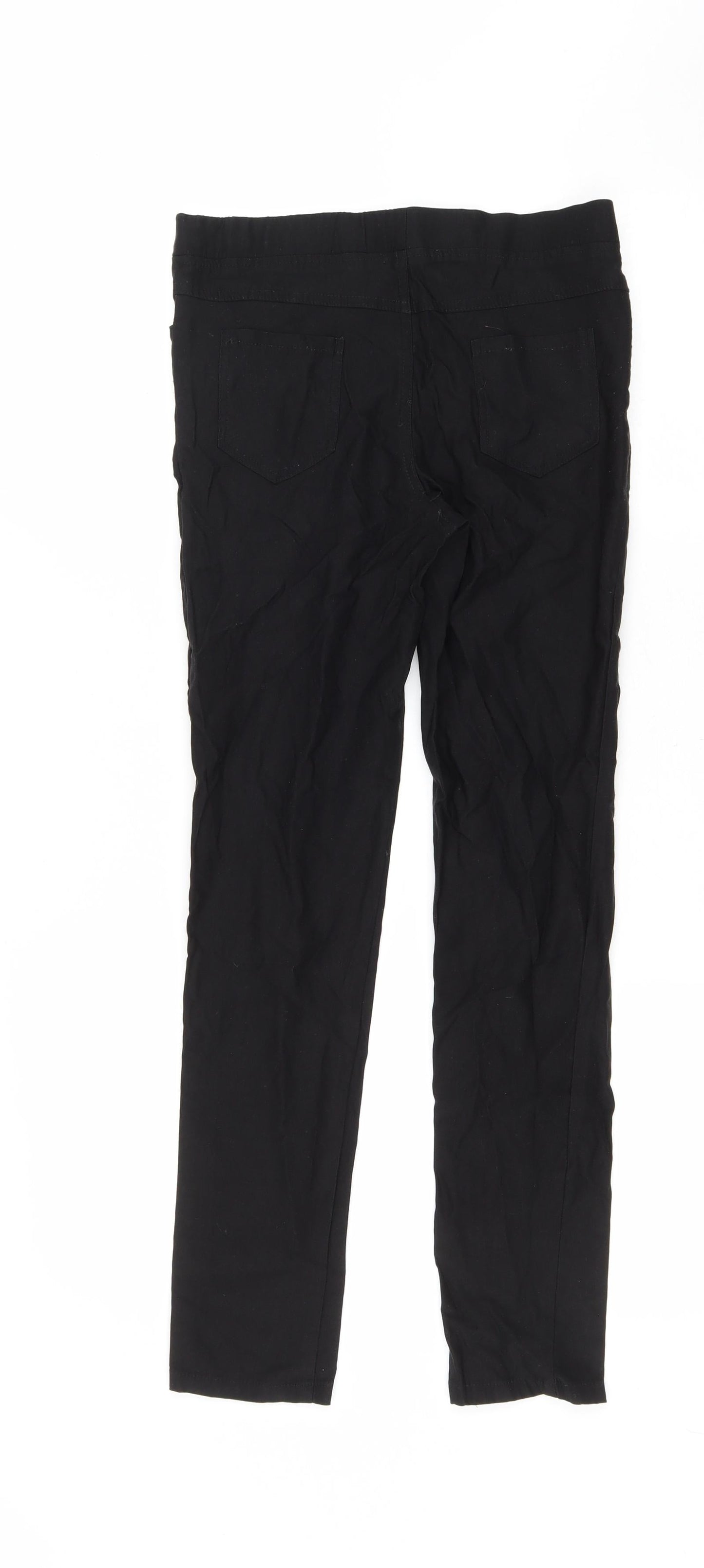 HEAS Womens Black Polyester Trousers Size L L28 in Regular Drawstring