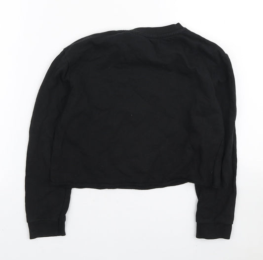 Primark Girls Black Cotton Pullover Sweatshirt Size 10-11 Years Pullover - Unicorns Are Real