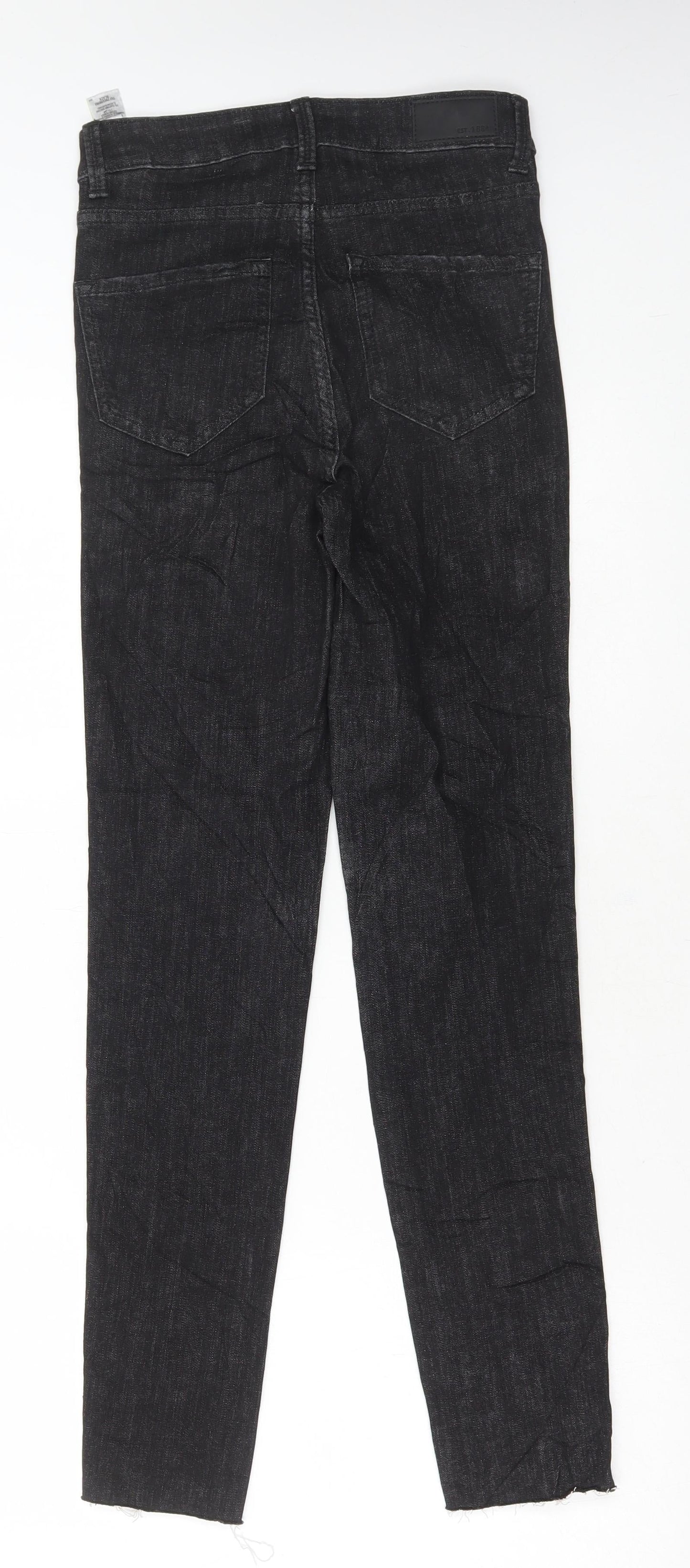 Marks and Spencer Womens Black Cotton Skinny Jeans Size 6 L29 in Regular Button