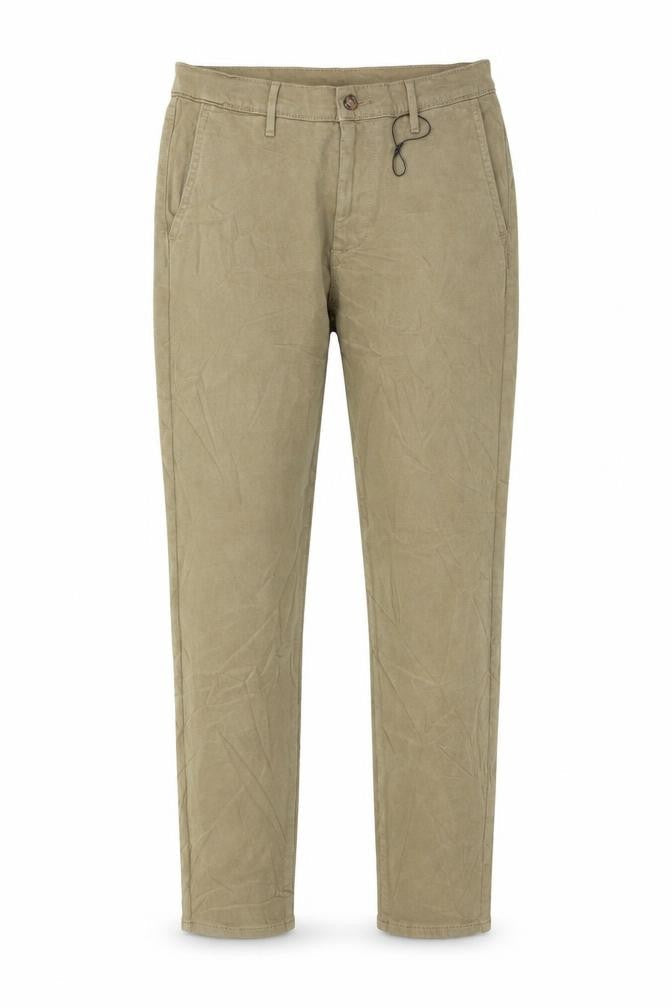 Marks and Spencer Womens Beige Cotton Chino Trousers Size 30 in L33 in Regular Button