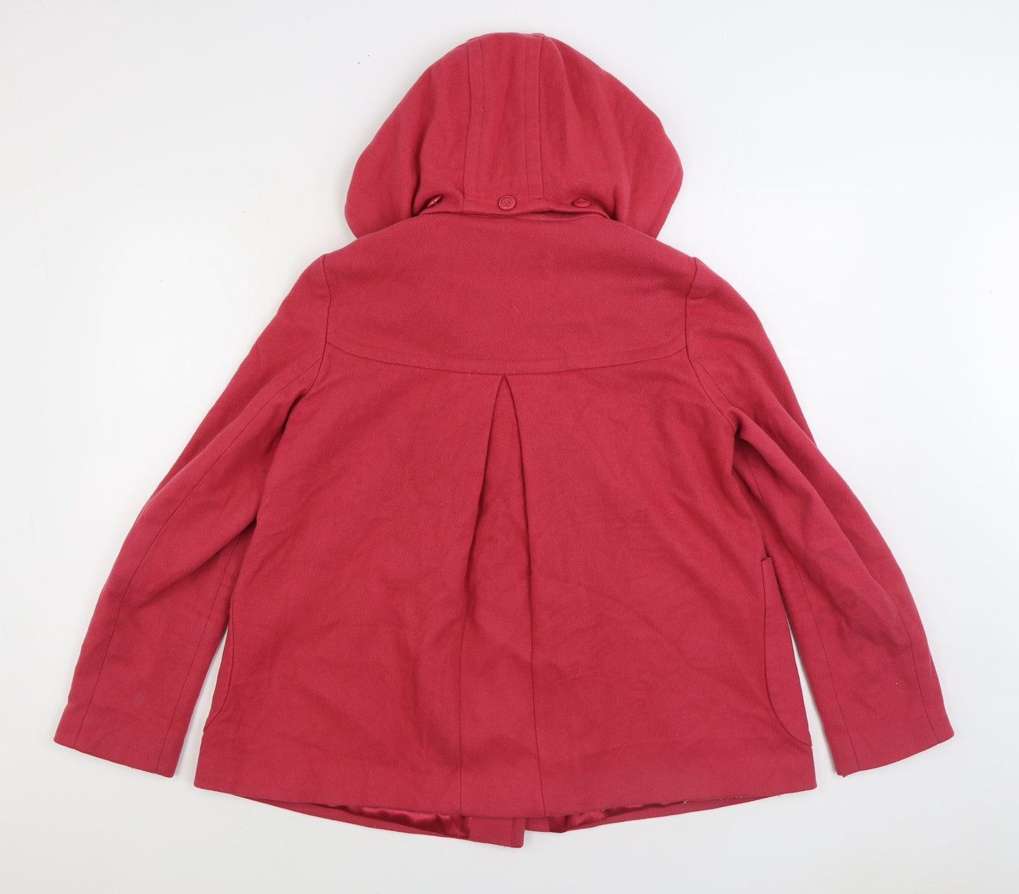Topshop Womens Pink Pea Coat Coat Size 10 Toggle