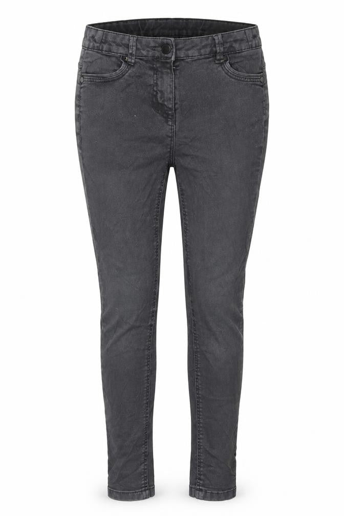 Marks and Spencer Girls Grey Cotton Skinny Jeans Size 11-12 Years Regular Button